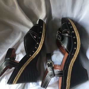 Naturalizer Black High Heel Open Toe Shoes 8 M